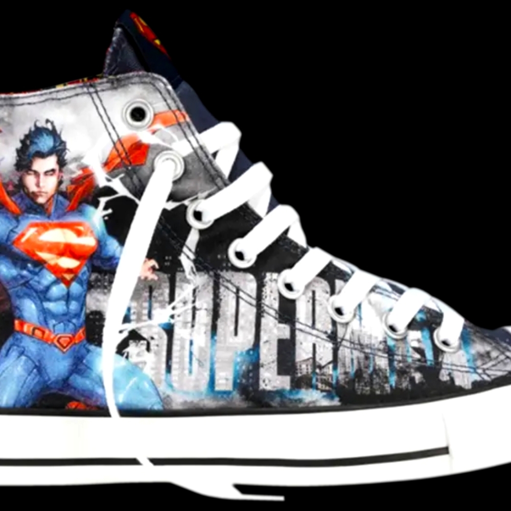 Like New DC COMICS Converse Superman High Top Sneakers - Unisex 10M/12W